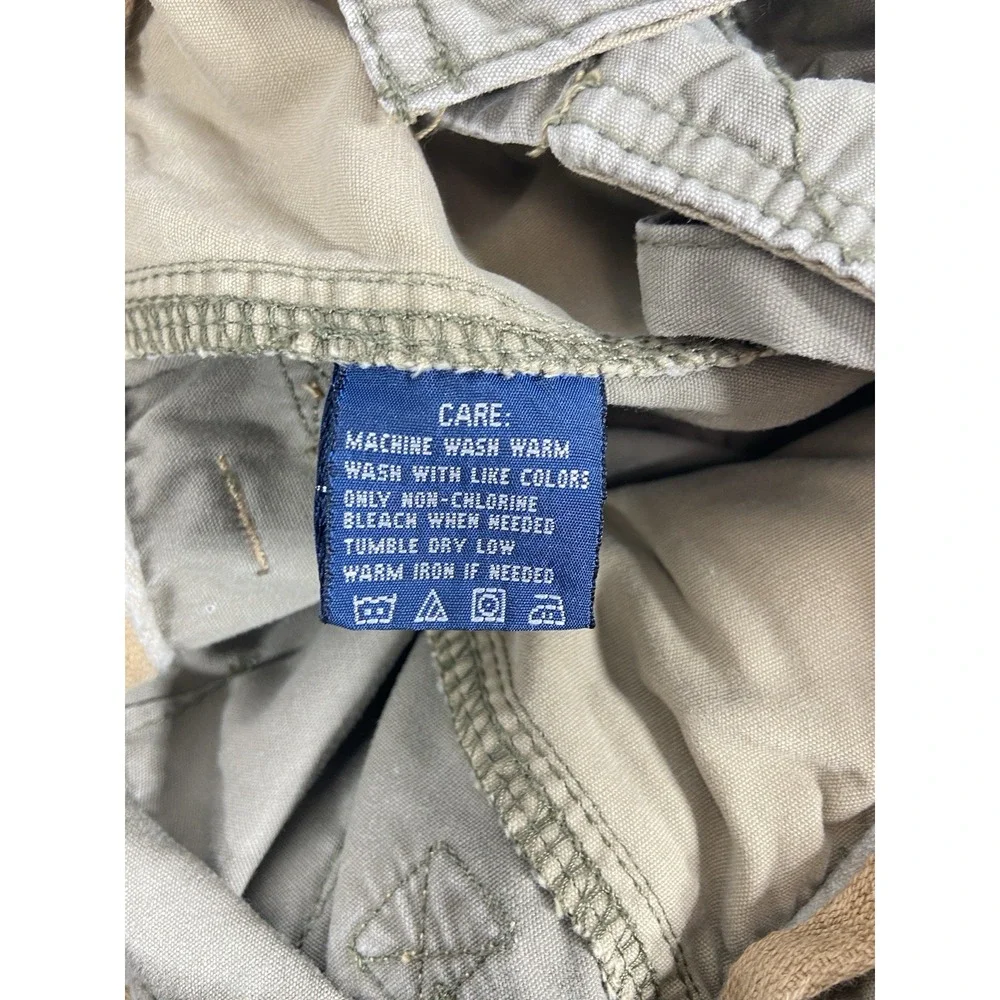 Vintage Polo Ralph Lauren Pants Womens 8 Khaki Paratrooper Military Cargo Y2K